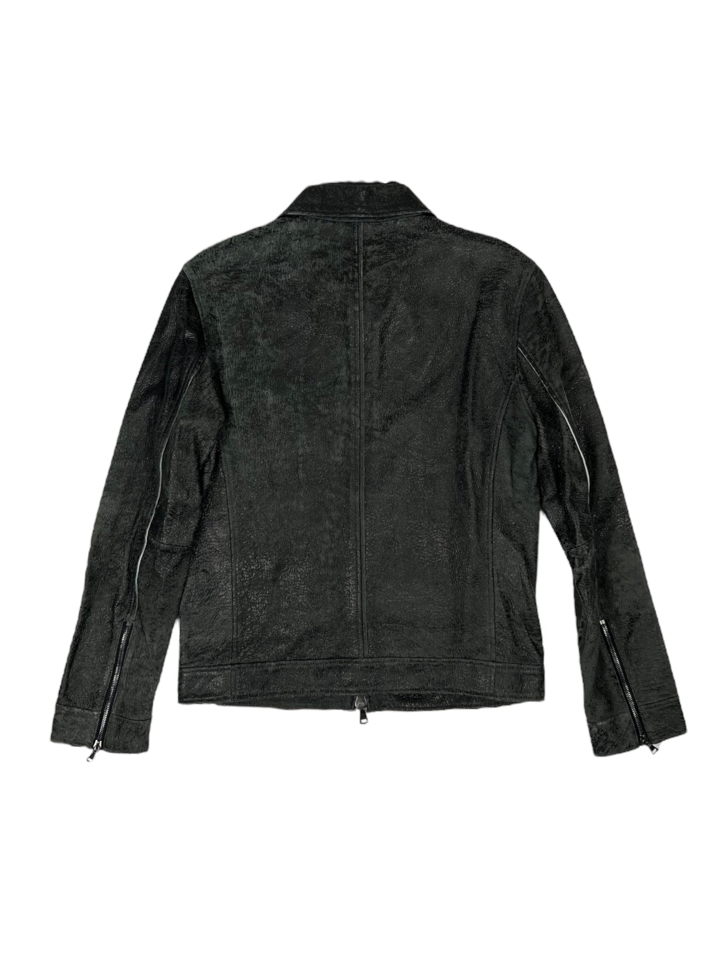 John Varvatos Distressed Leather Jacket